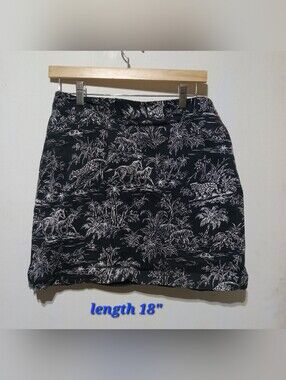 EP Pro Black & White Wildlife Print Golf Skort